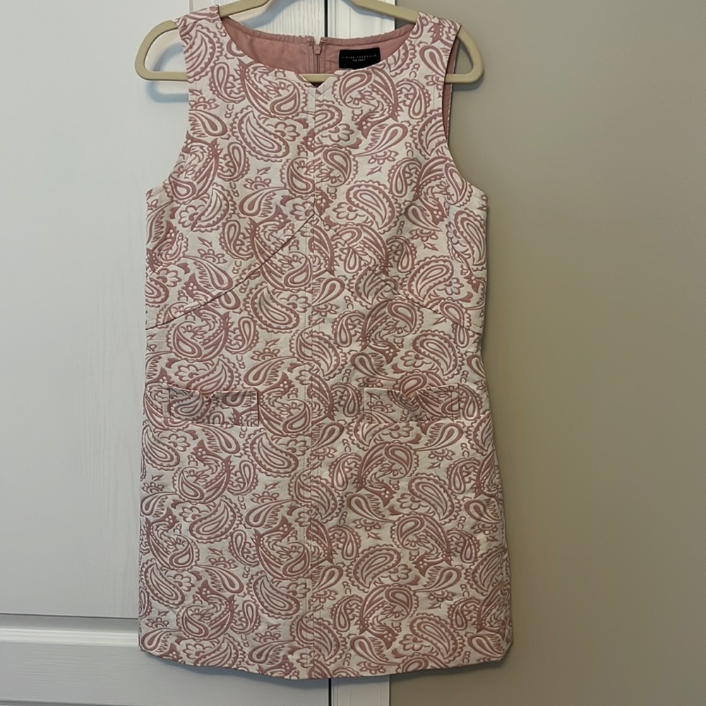 Victoria Beckham for Target Pink & Cream Dress - Size Medium